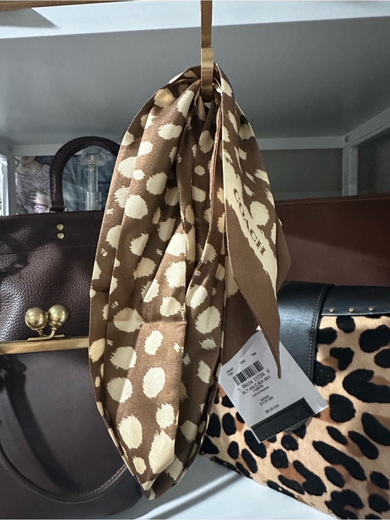 Coach Accessories - New Coach Deer Print Skinny Scarf